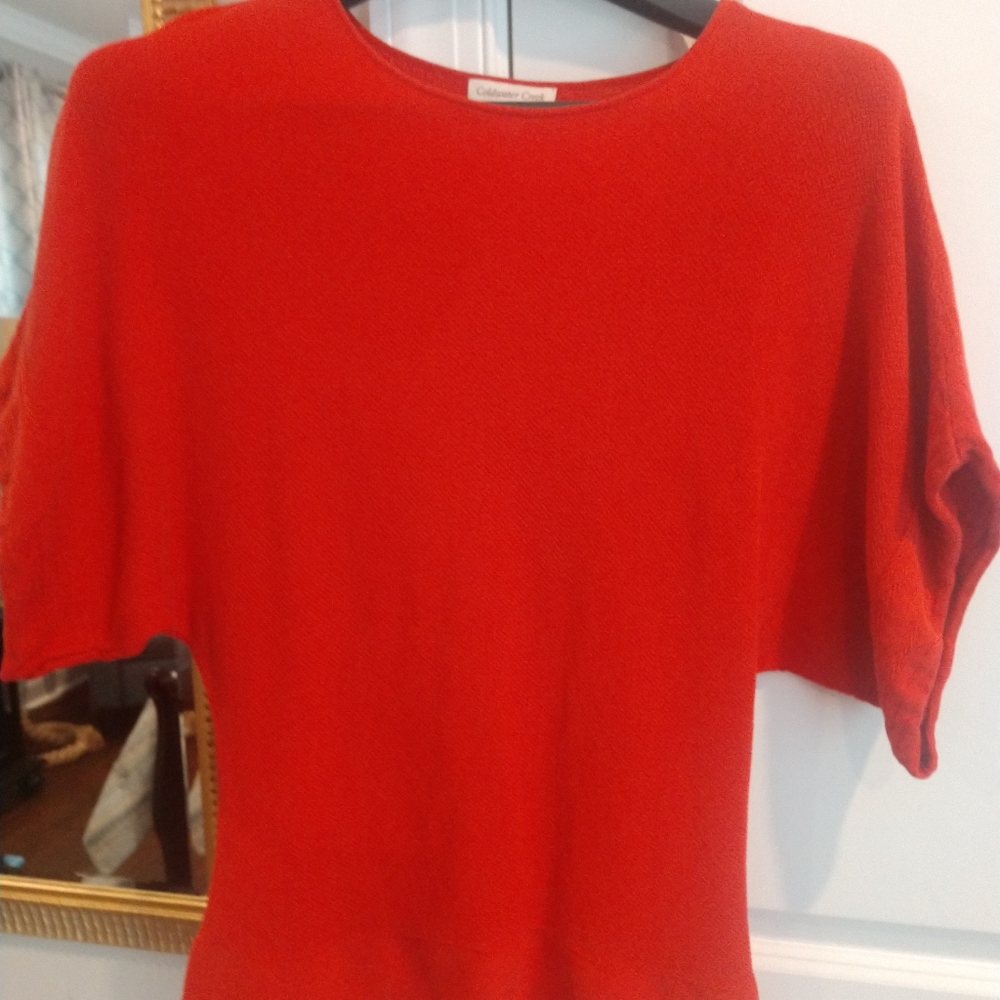 Clearwater Creek knit deep orange shirt -Large - EUC